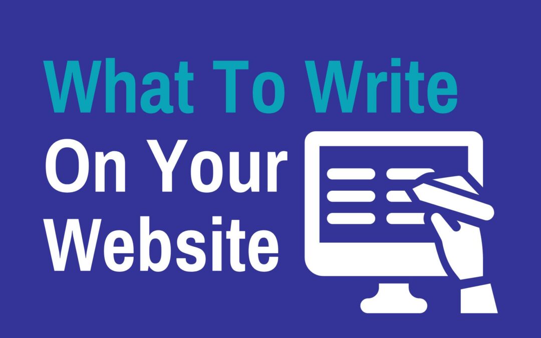 What To Write On Your Website